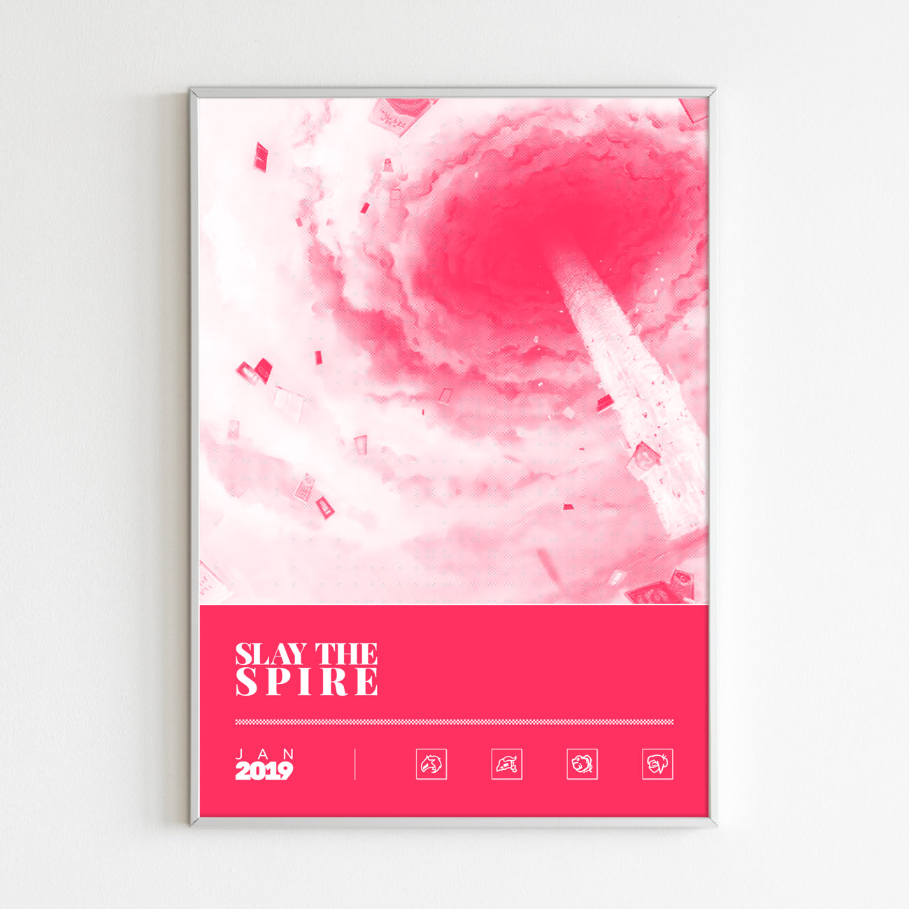 Slay the Spire - Duotone Minimal Video Game Art print poster minimal artwork gamer gaming Soft Reset a2 a3 a4 a5