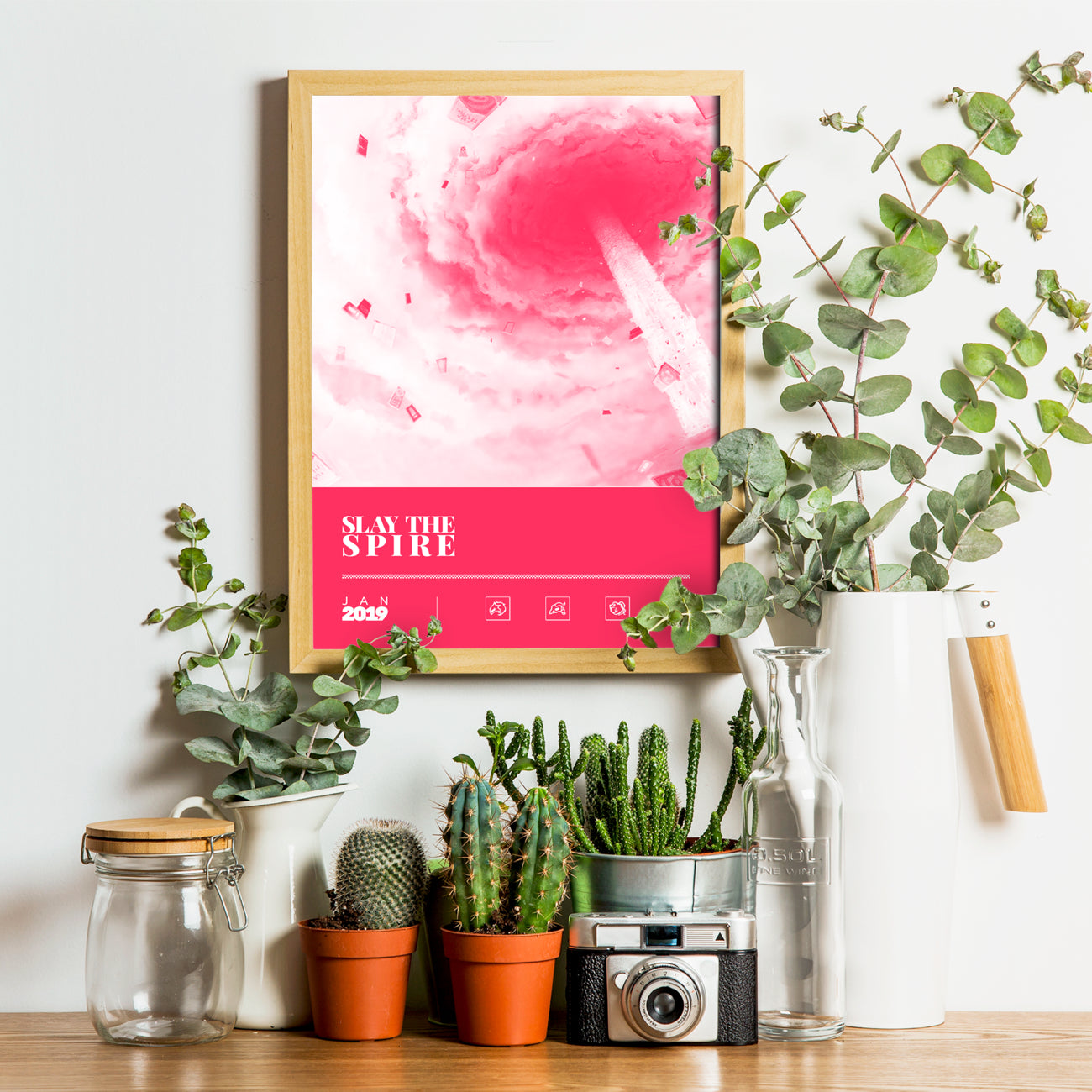 Slay the Spire - Duotone Minimal Video Game Art print poster minimal artwork gamer gaming Soft Reset a2 a3 a4 a5
