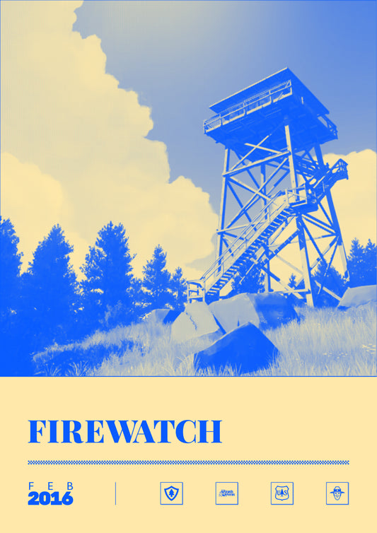 Firewatch - Duotone Minimal Video Game Art print poster minimal artwork gamer gaming Soft Reset a2 a3 a4 a5   